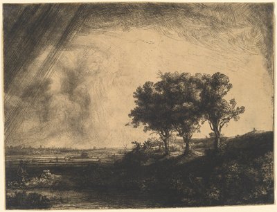 The Three Trees by Rembrandt van Rijn