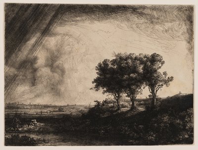 The Three Trees by Rembrandt van Rijn