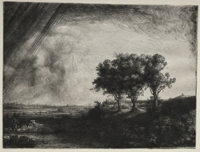 The Three Trees by Rembrandt van Rijn