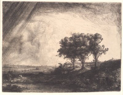 The Three Trees by Rembrandt van Rijn