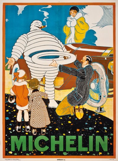 Advertising poster for Michelin by Rene Vincent