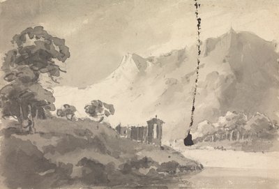 Landscape with Castle, River and Mountain by Rev. William Gilpin