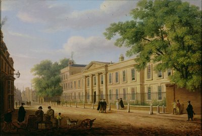 View of Emmanuel College, Cambridge University by Richard Bankes Harraden