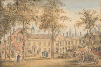 Trinity Hall from the Garden, Cambridge by Richard Banks Harraden