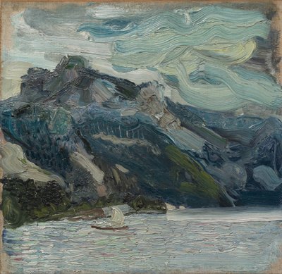 Lake Traun with Mountain Sleeping Greek, 1907 by Richard Gerstl