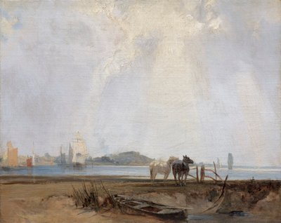 Near Quillebeuf by Richard Parkes Bonington