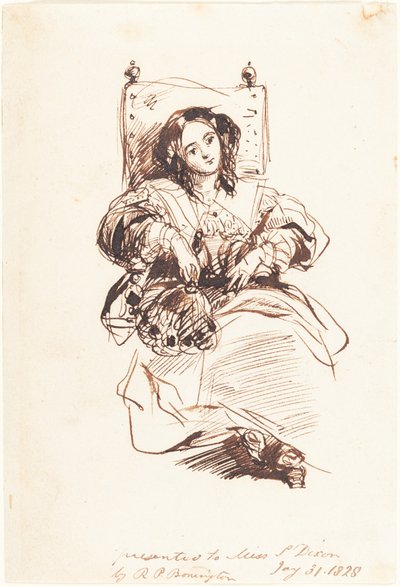 Sketch of a Woman by Richard Parkes Bonington