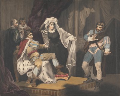 Theatrical Figures About a Throne by Richard Westall