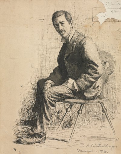 Sketch of Professor Mowotny, 1881 by Robert A. Eichelberger