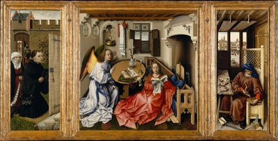 The Annunciation Mérode Altarpiece, ca 1428-1432 by Robert Campin