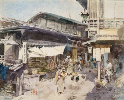 Street Scene in Ikao, Japan by Robert Frederick Blum