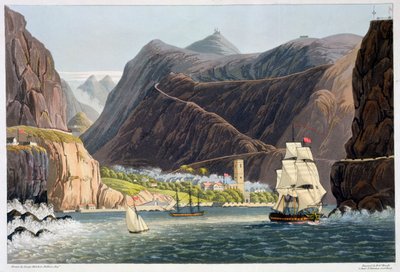 The Roads, St Helena by Robert Havell
