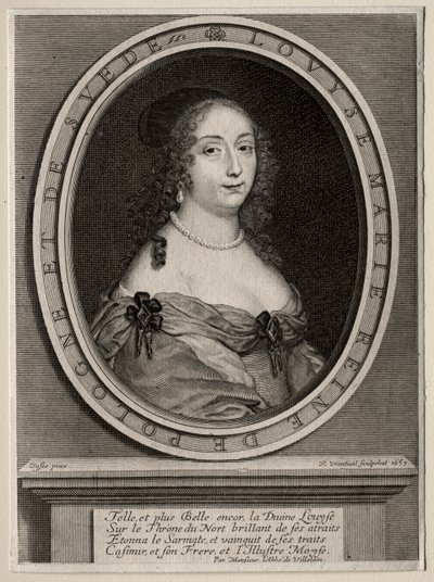 Marie Louise de Gonzague, Queen of Poland by Robert Nanteuil