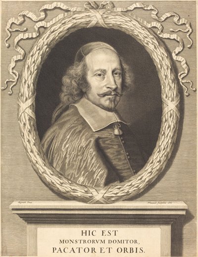 Cardinal Jules Mazarin by Robert Nanteuil after Pierre Mignard I