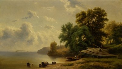 Landscape with Campsite by Robert Seldon Duncanson