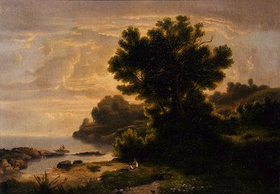 Landscape with Family by Lake, 1858 by Robert Seldon Duncanson