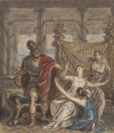 Study of a Soldier Attacking a Woman by Robert Smirke