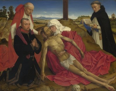 Pietà. Probably around 1465 by Rogier van der Weyden