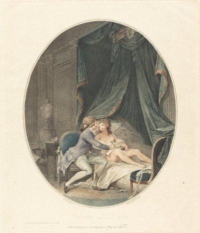 Valmont and Emilie by Romain Girard after Nicolas Lavreince