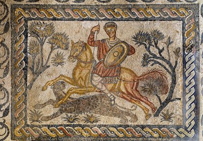 Panther hunting scene by Roman