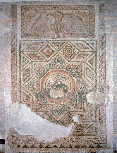 The Hare mosaic, 350 AD by Roman