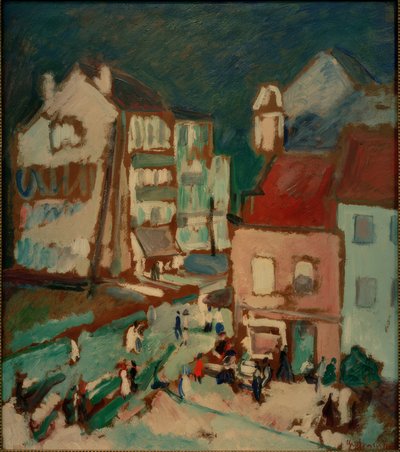 Street Scene in Knokke by Rudolf Grossmann