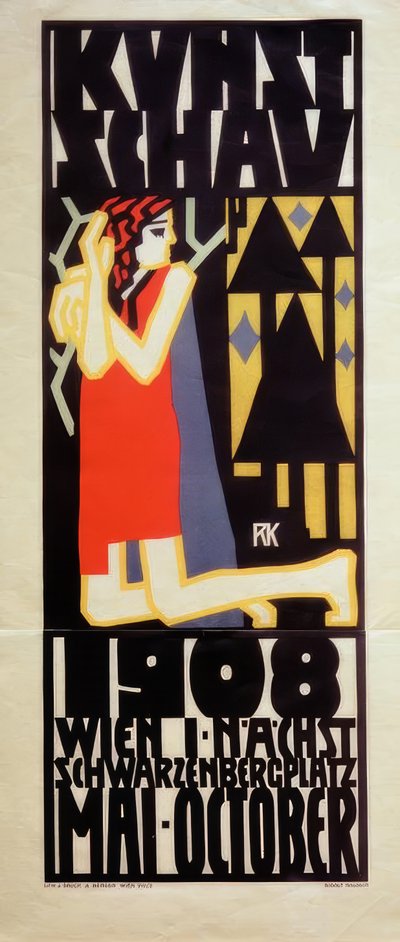 R. Kalvach, Poster for the Vienna Art Show 1908 by Rudolf Kalvach