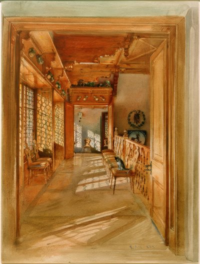 Staircase Hall by Rudolf von Alt