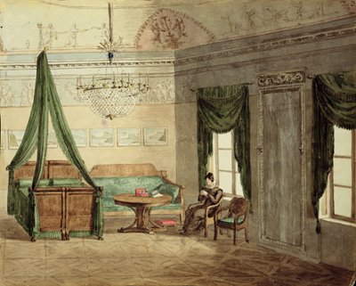 Neo-Classical Bedchamber, 1819 by Russian School