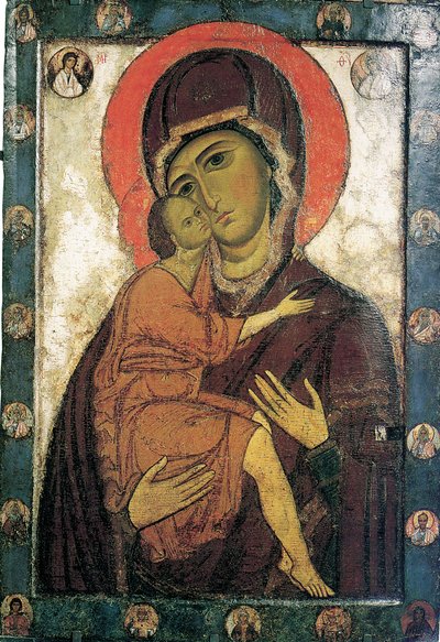 The Virgin of Belozersk, early 13th century by Russian icon.