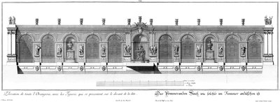 Elevation of the Orangery in Summer Condition by Salomon Kleiner