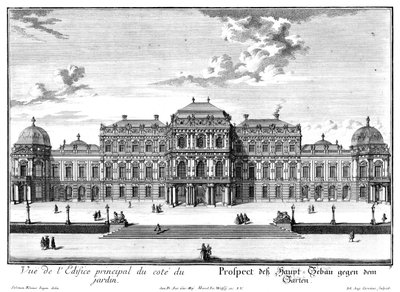 Garden Front of the Upper Castle by Salomon Kleiner