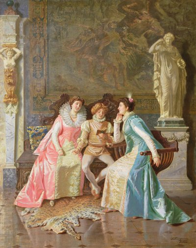 Reading, c.1890 by Salvatore Frangiamore