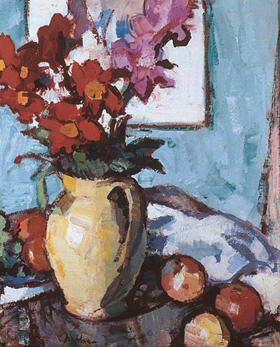Dahlias and Gladioli by Samuel John Peploe