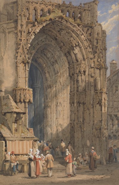 The Porch, Reims Cathedral by Samuel Prout