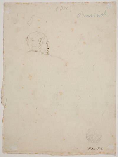Study of a Male Head by Santiago Rusiñol