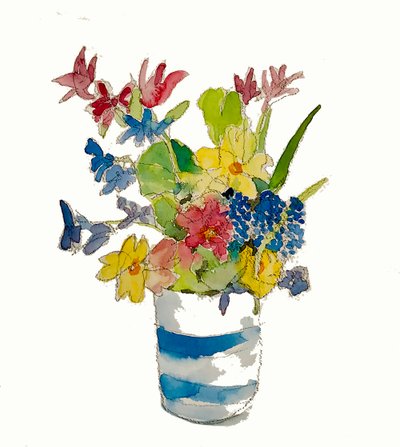 Posy of Flowers by Sarah Thompson Engels