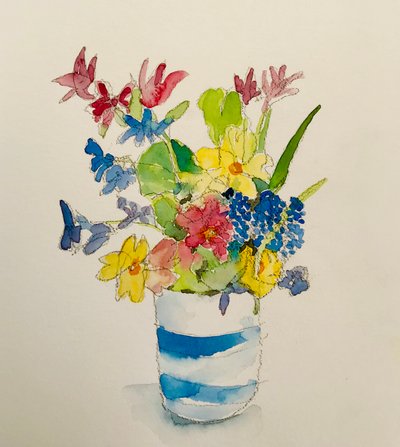 Spring Flowers II, 2020 by Sarah Thompson Engels
