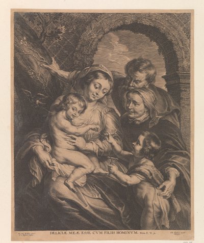 Holy Family with a Goldfinch by Schelte Adamsz. Bolswert