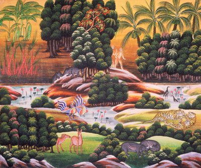 Buddhist Heaven by School Indian