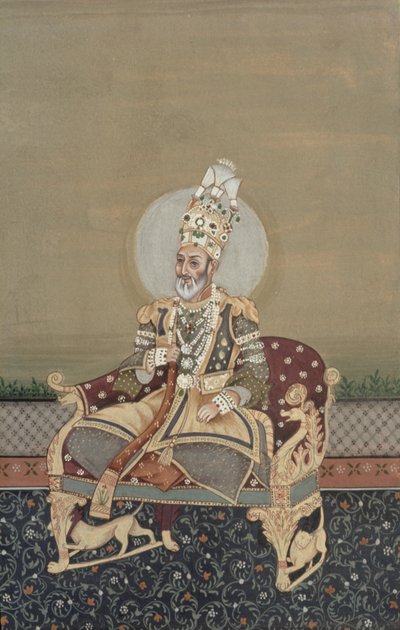 Portrait of Bahadur Shah II (1775-1862) by School Indian