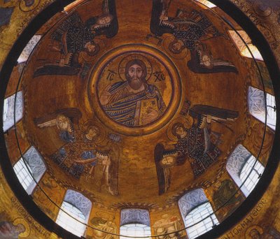 Christ Pantocrator with Archangels by School Russian