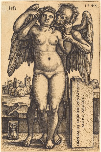 Death and the Standing Nude Woman by Sebald Beham