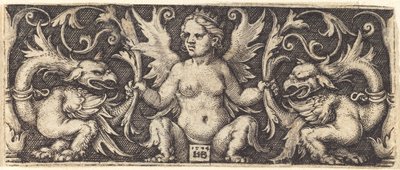 Ornament with Female Demon by Sebald Beham