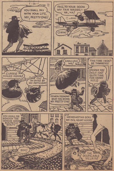 Desperate Desmond, cartoon strip, c1955 by Shirley Markham