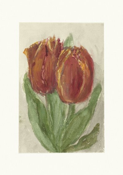 Two Red Tulips by Sientje Mesdag van Houten