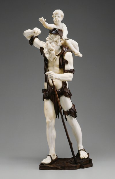 Old Beggar Carrying Child, 1735-50 by Simon Troger