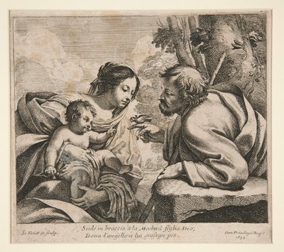 Holy Family with a Bird by Simon Vouet