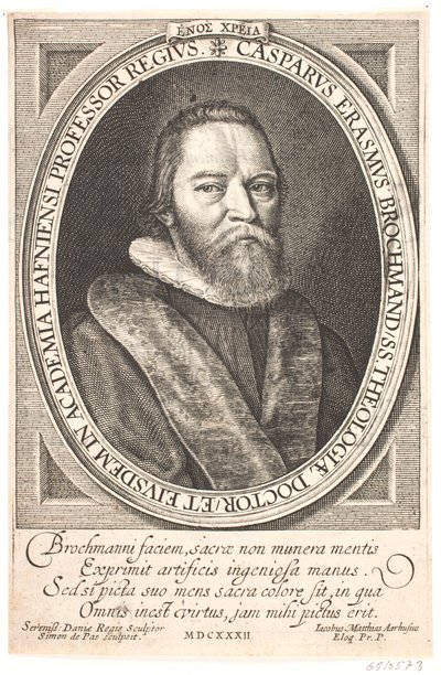 Bishop Jesper Rasmussen Brochmand by Simon de Pas