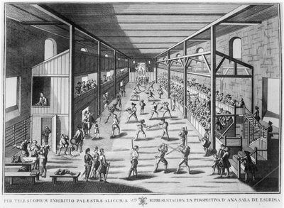 A Fencing Room by Spanish School